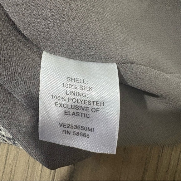 Valette Silk Sleeveless Halter Neck Maxi Dress Sz 2 Gray White Boho Peasant - Picture 11 of 12